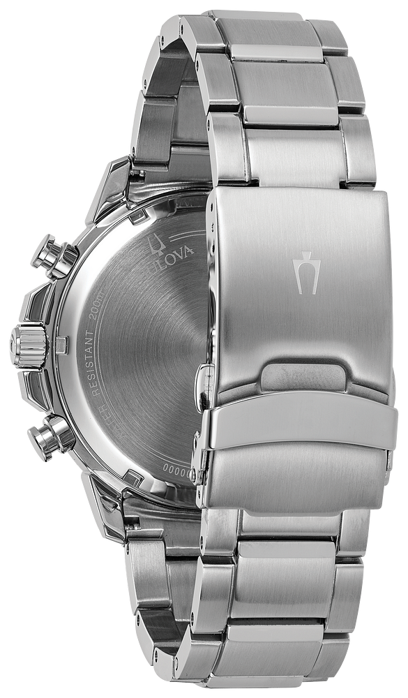 Bulova Marine Star Stainless Steel & Black Dial Watch