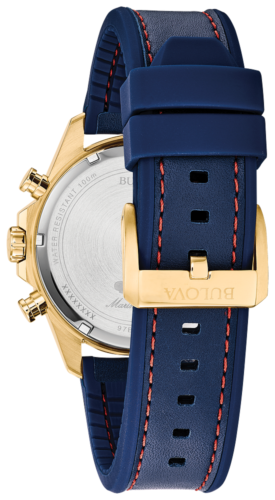 Bulova Marine Star Blue & Gold Watch