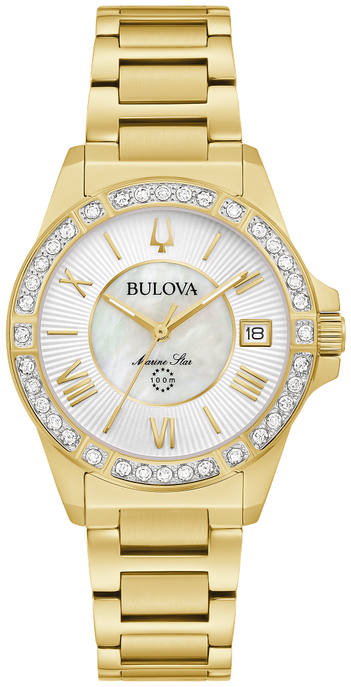 Bulova Ladies Gold, Diamond & Mother of Pearl Watch