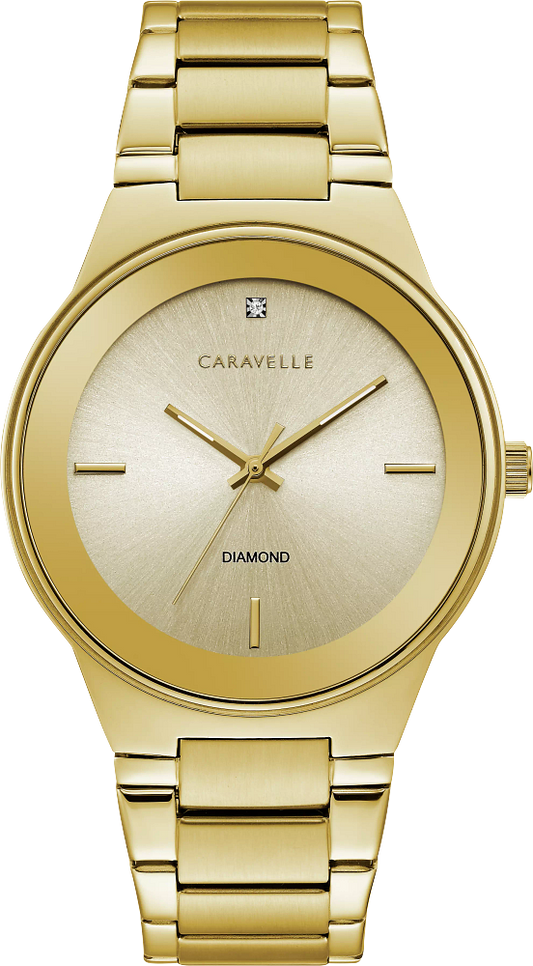 Caravelle by Bulova Modern Gold & Diamond Watch