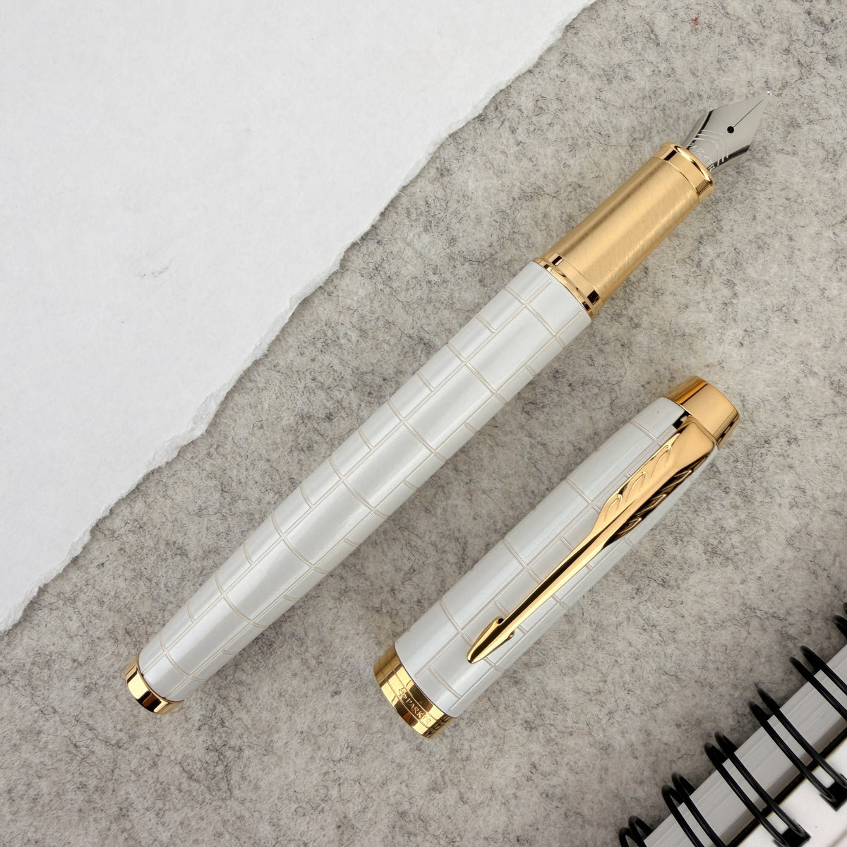 Parker IM Premium Pearl with Gold Trim Fine Nib Fountain Pen
