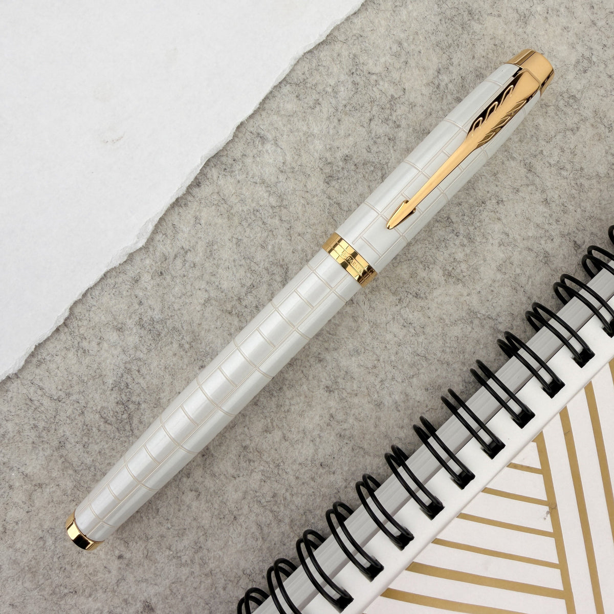 Parker IM Premium Pearl with Gold Trim Fine Nib Fountain Pen