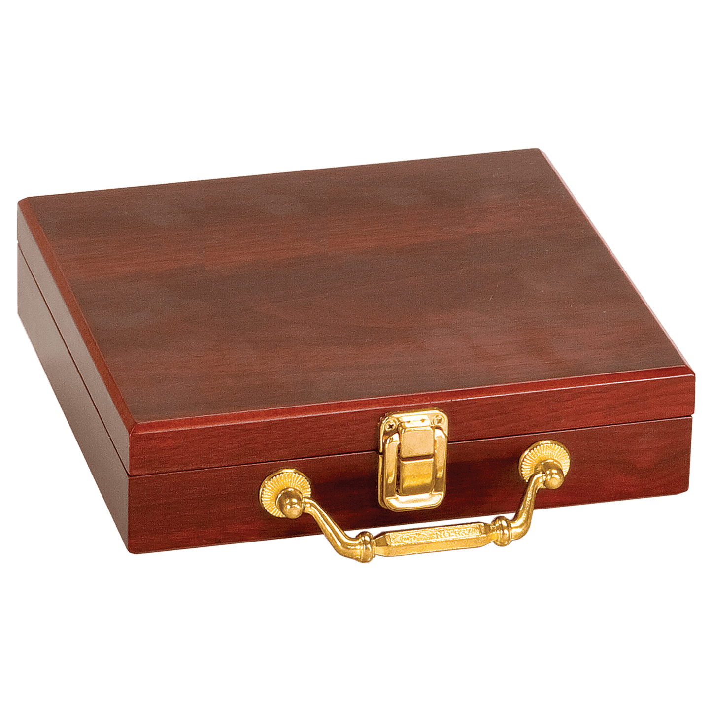 Rosewood Finish Travel Box Poker Set with 100 Chips, Two Card Decks and 5 Dice