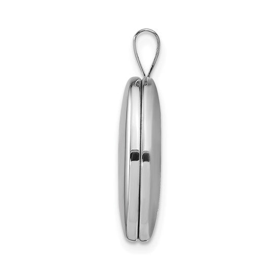 Classic Oval Sterling Silver Locket Necklace