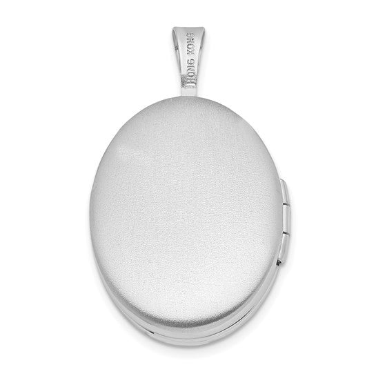 Classic Oval Sterling Silver Locket Necklace