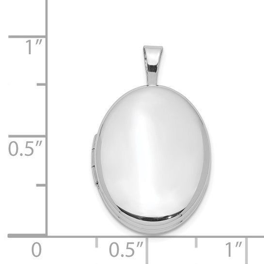 Classic Oval Sterling Silver Locket Necklace