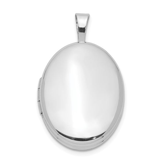 Classic Oval Sterling Silver Locket Necklace