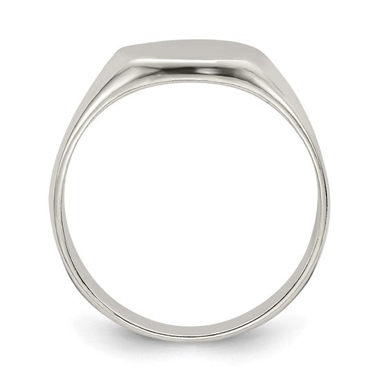 Sterling Silver Classic Ladies Signet Ring