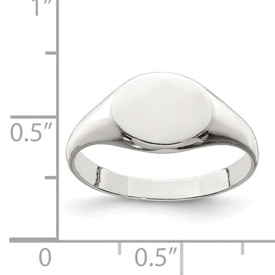 Sterling Silver Classic Ladies Signet Ring