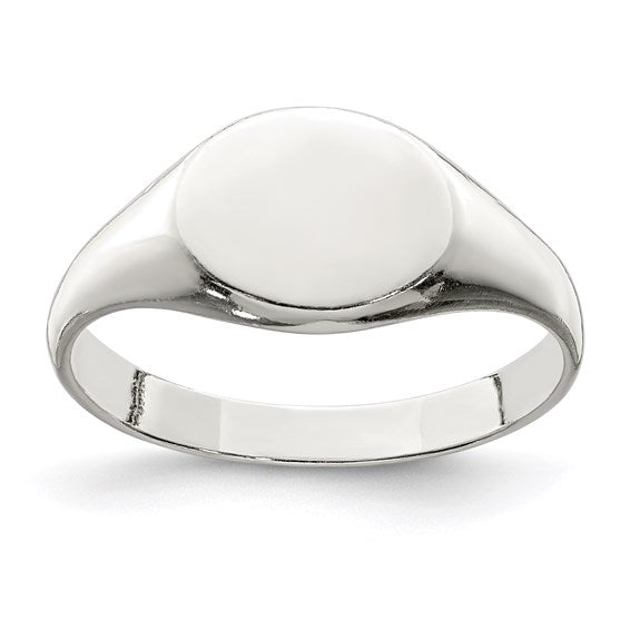 Sterling Silver Classic Ladies Signet Ring
