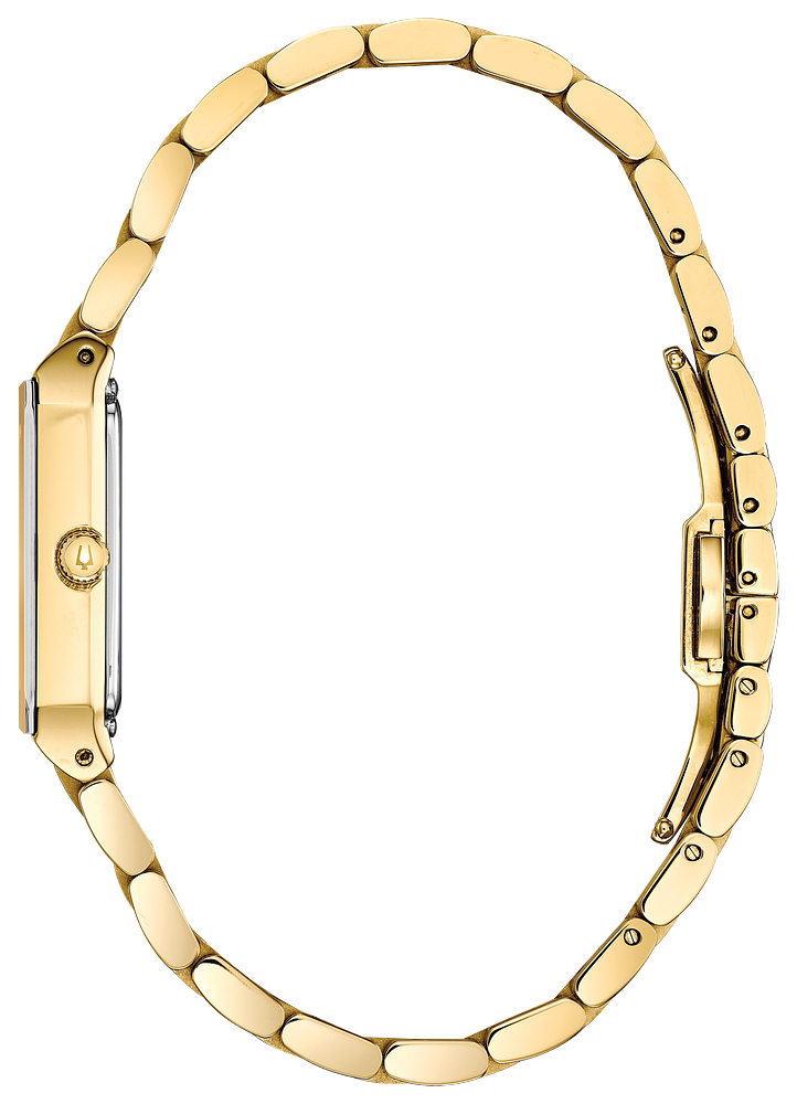 Bulova Ladies Quadra Gold with Diamond Modern Watch