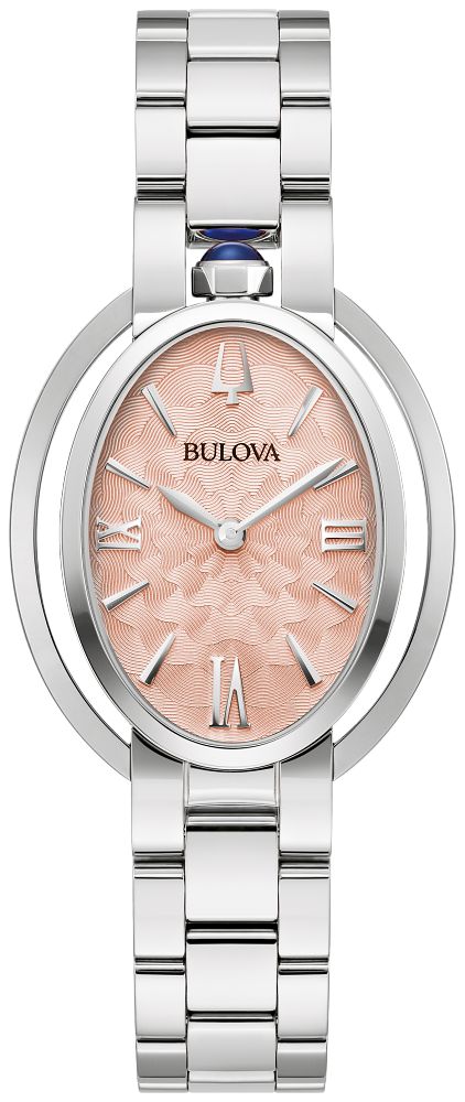 Bulova Ladies Silver Rubaiyat Salmon Dial Watch