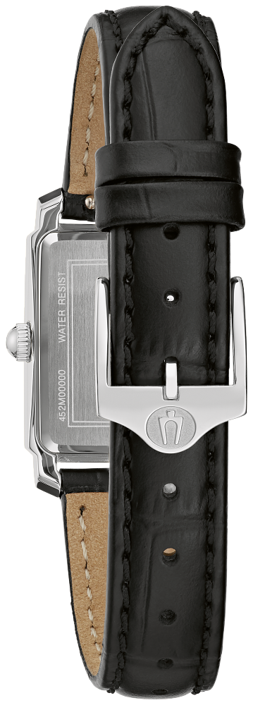 Bulova Ladies Sutton Mother of Pearl Dial with Black Leather Strap Watch