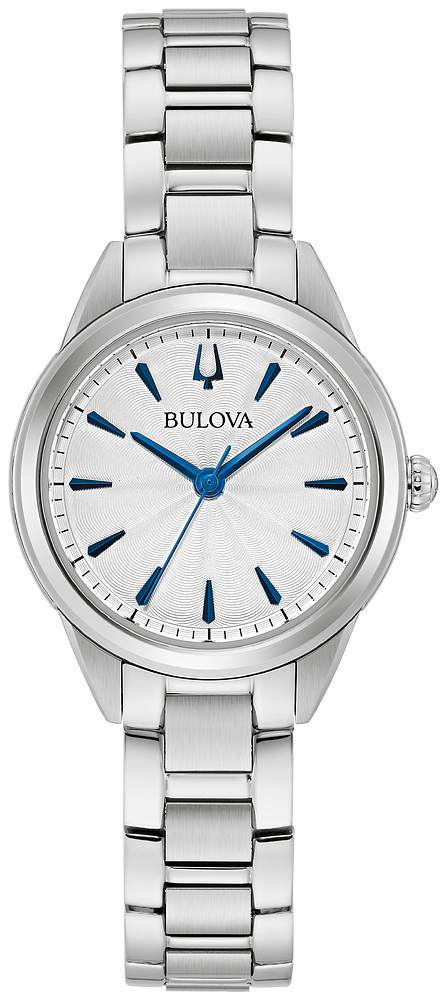 Bulova Ladies Sutton Silver & Blue Accent Watch