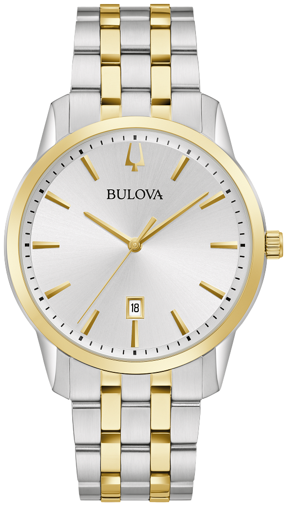 Bulova Sutton Silver & Gold Watch