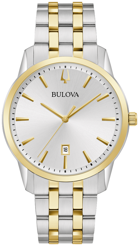 Bulova Sutton Silver & Gold Watch