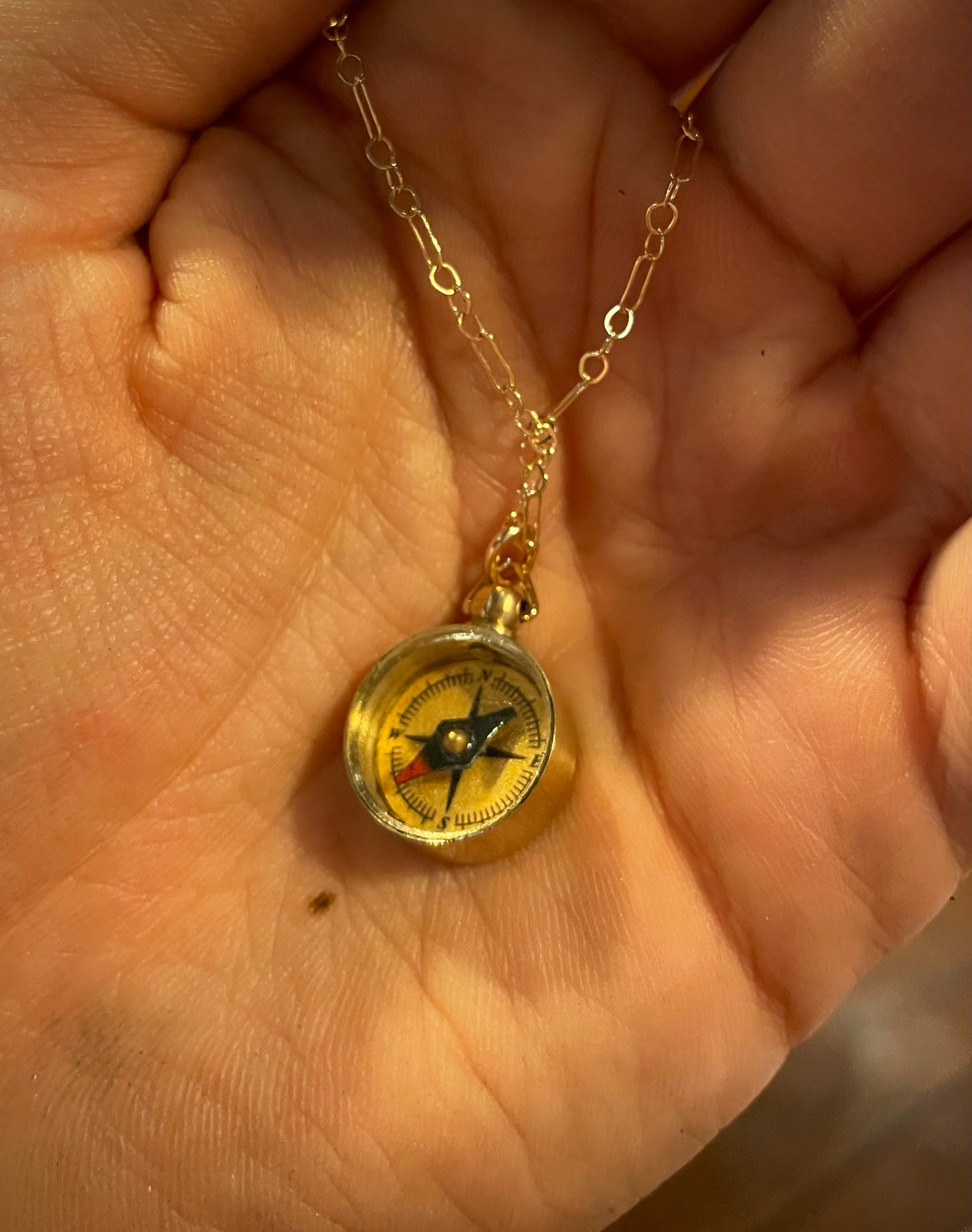 Tiny Compass Necklace
