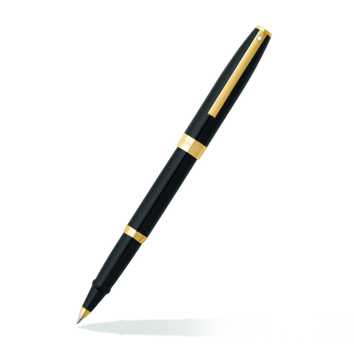 Sheaffer Sagaris 9471 Gloss Black Rollerball Pen With Gold Tone Trim