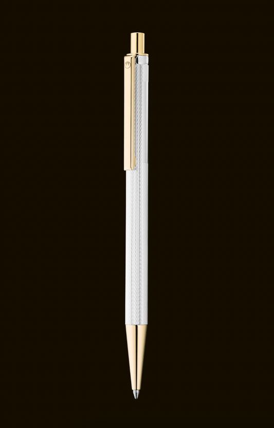 Waldmann Eco 24k Gold and Sterling Silver Barley Pattern Ballpoint Pen