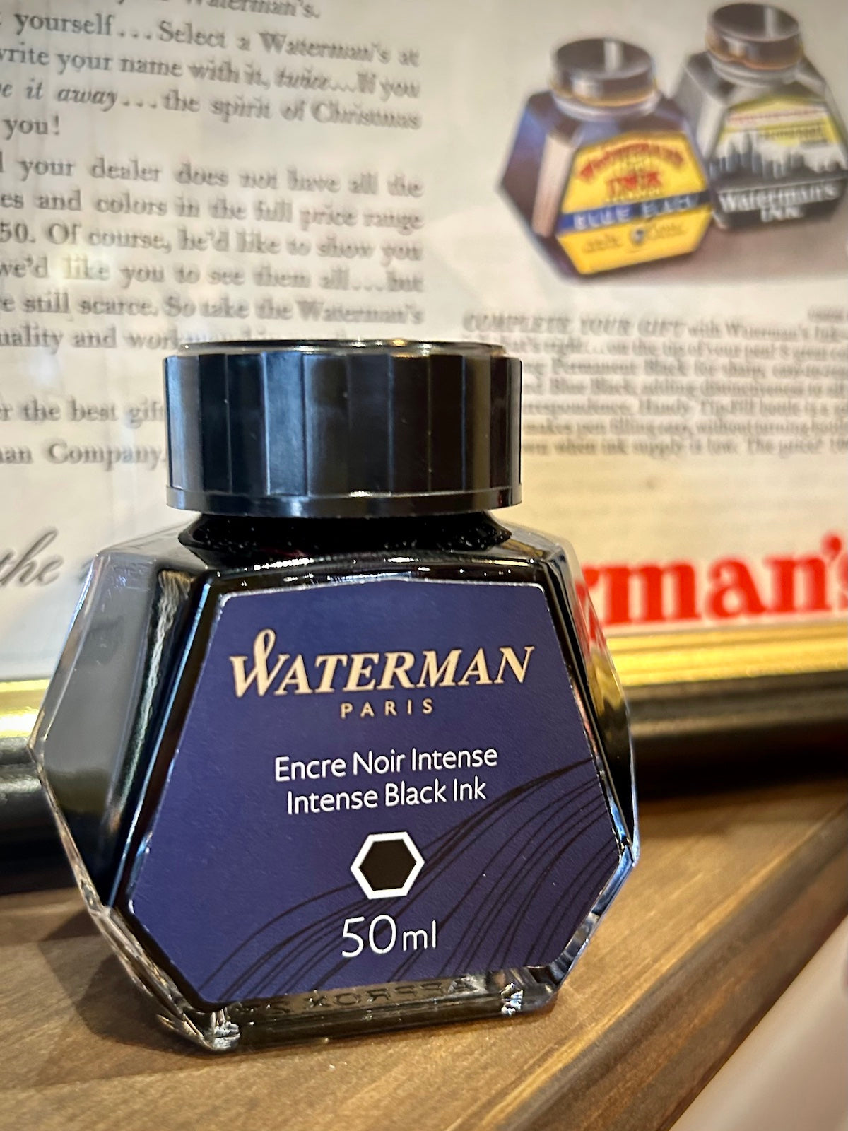 Waterman Intense Black Ink 50ml Bottle