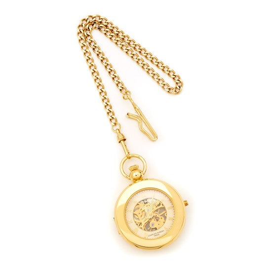 Charles Hubert Gold 2 Photo Locket Mechanical Pocket Watch