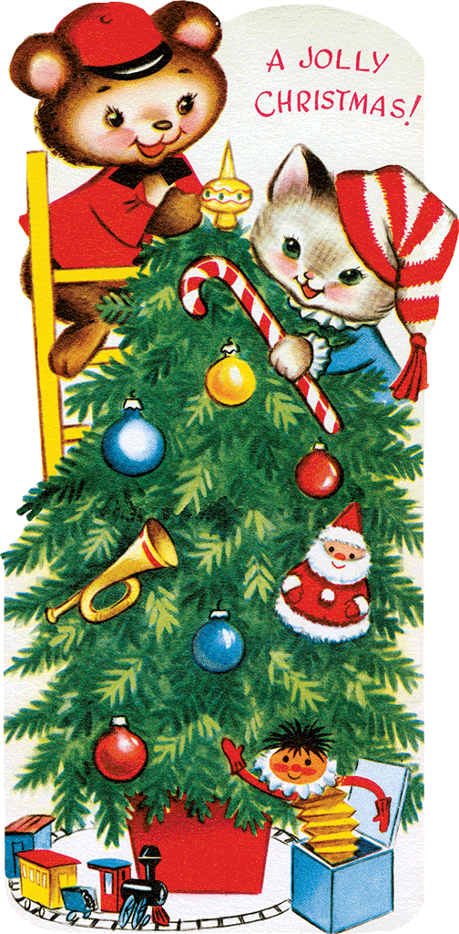 Christmas Cheer Retro Christmas Greeting Card Packet