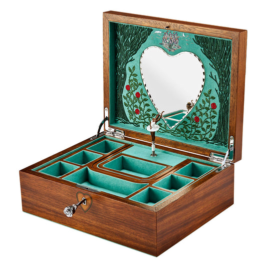 WOLF 1834 Ballet Musical Walnut Wood Jewelry Box - Sleeping Beauty