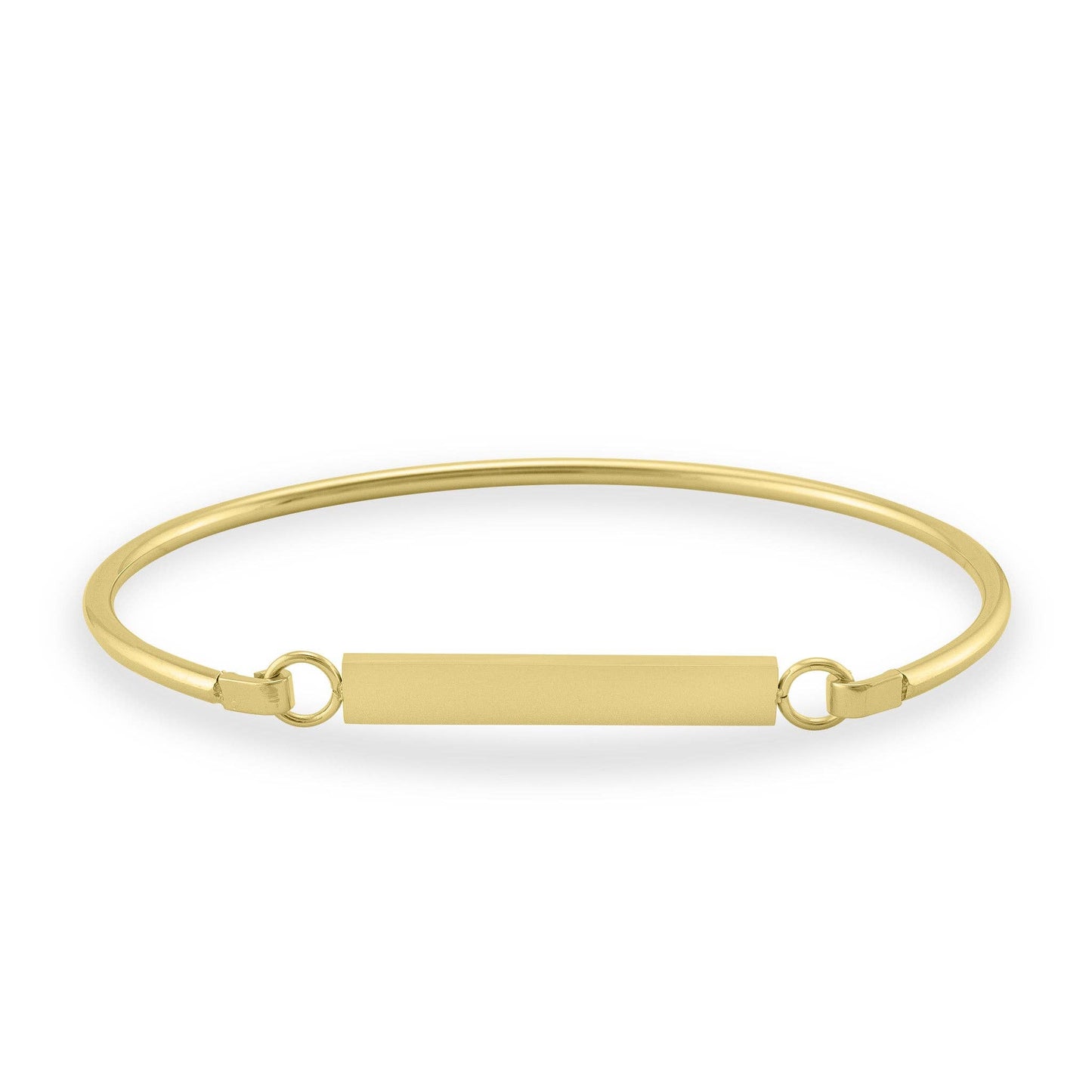 Gold, Silver, or Rose Gold Stainless Steel Flat Bar Bangle Bracelets