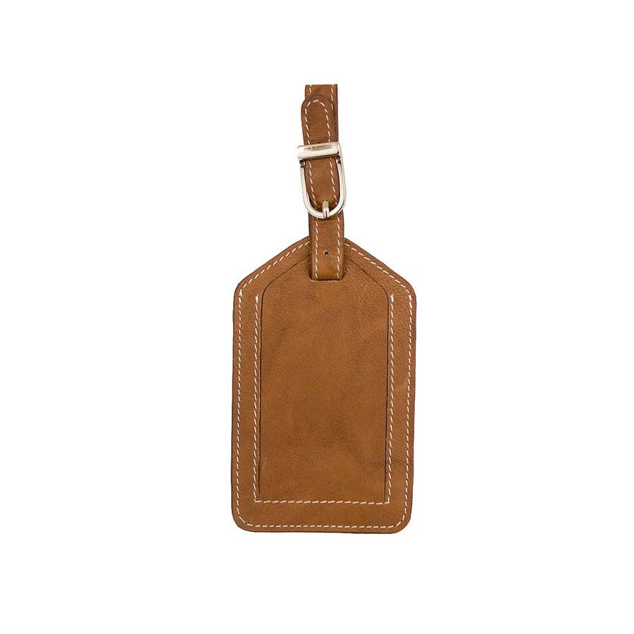 Saddle Leather Luggage Tag