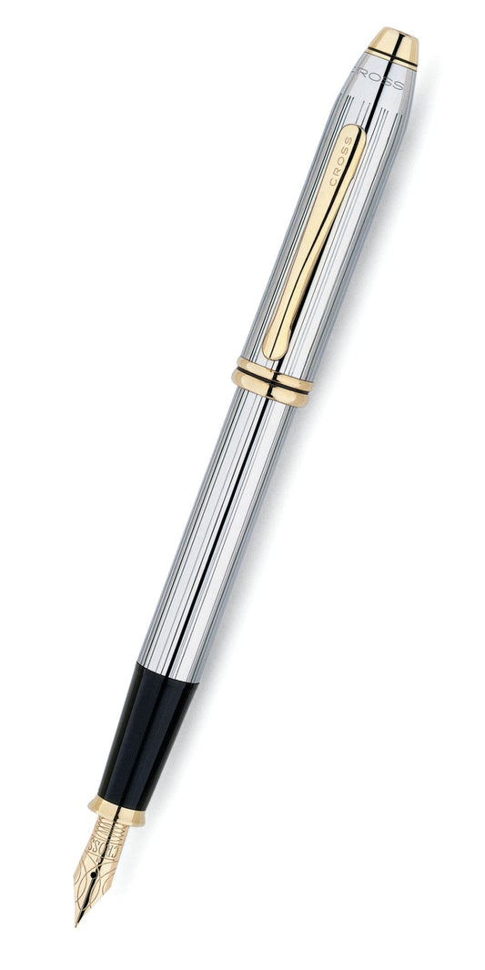 Cross® Townsend Medalist® Chrome and 23 Karat Gold Plated Trim Fountain Pen