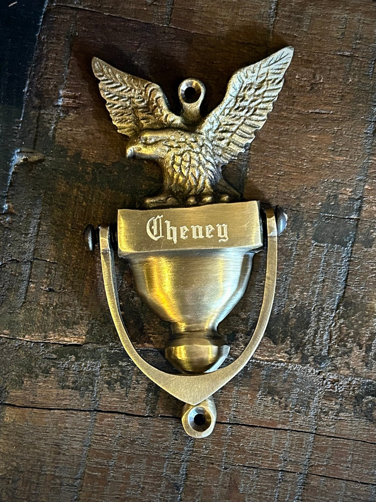 Antiqued Brass American Eagle Door Knocker