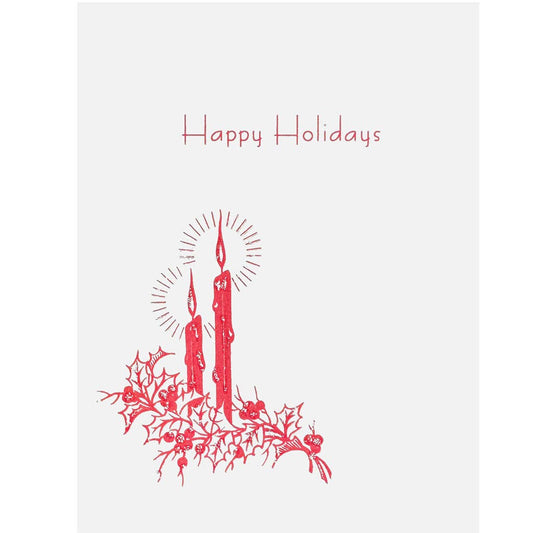 Red Candles Holiday Card