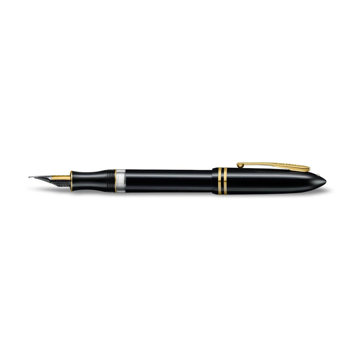 Sheaffer Balance III E893 Glossy Black and Gold Trims Fountain Pen (Medium Nib)