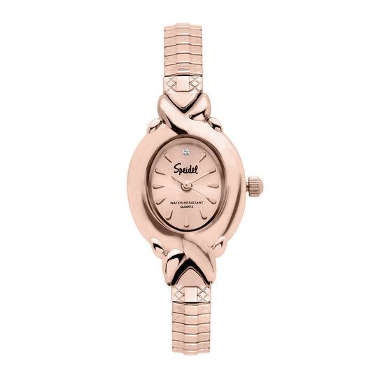 Speidel Women's Dainty C-Ring Twist-O-Flex™ Rose Gold Watch