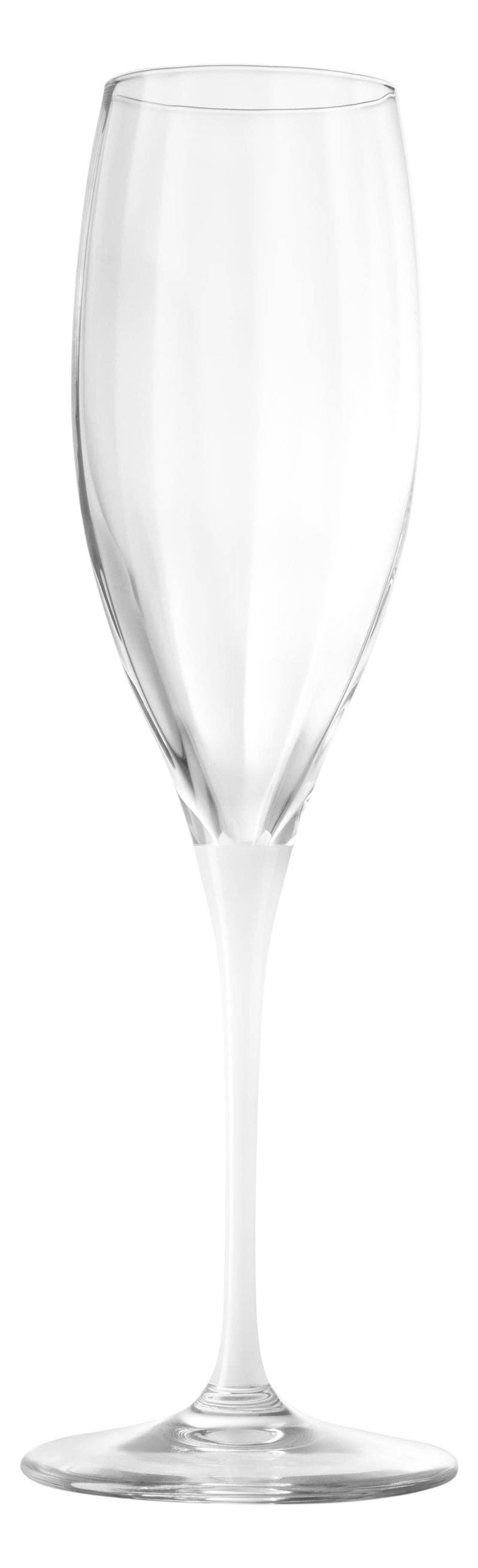 Spectrum Champagne Flute with White Stem, 11 oz.