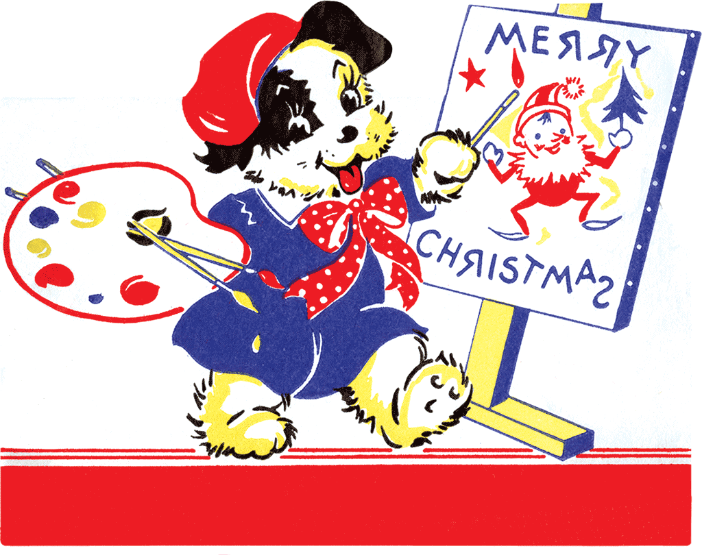 Merry Christmas Retro Christmas Greeting Card Packet