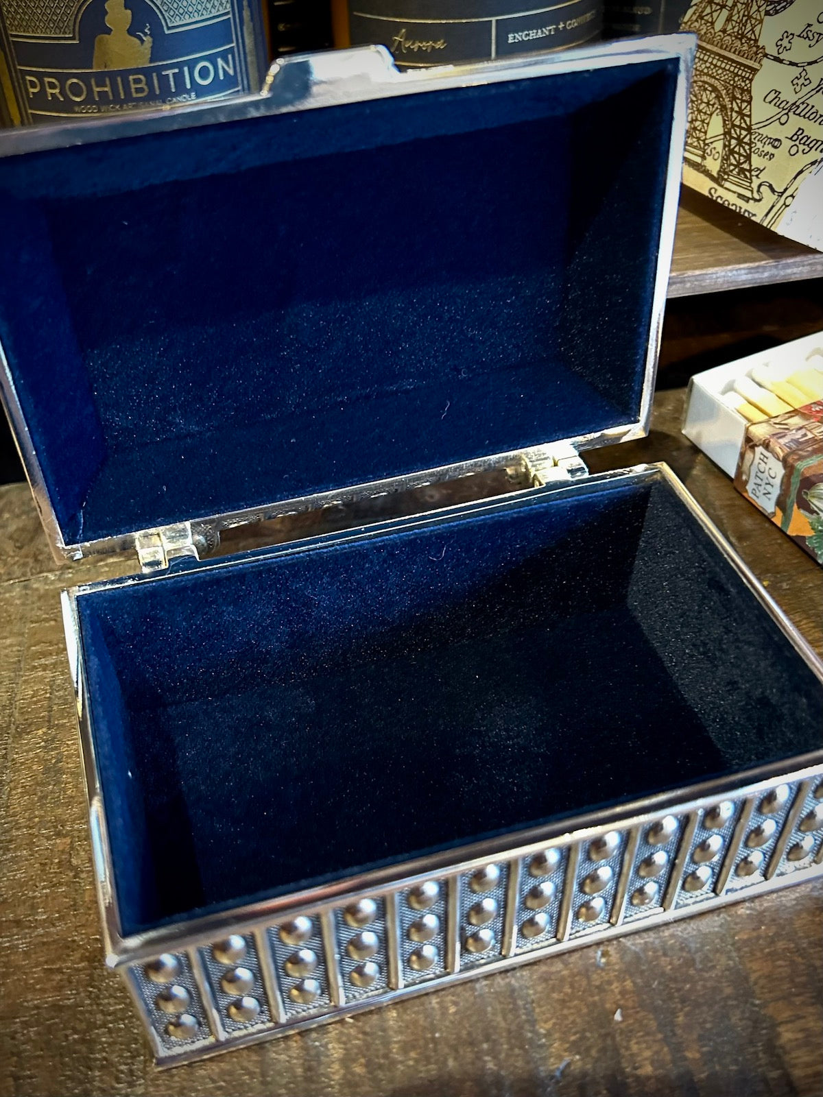 Beaded Antique Style Jewelry Keepsake Box