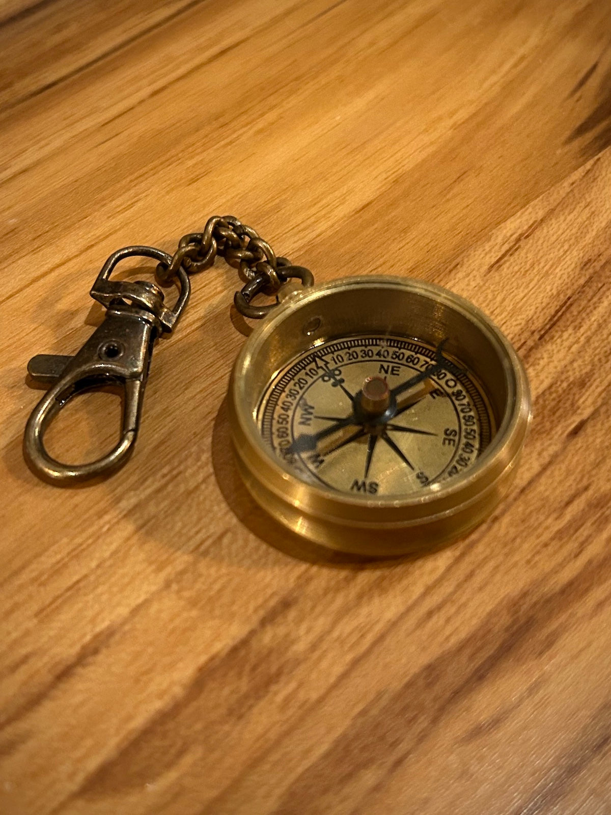 Brass Compass Key Chain – Unforgettable Engraved Gifts