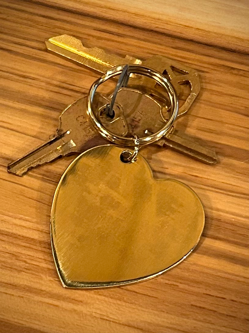 Brass Heart Key Tag