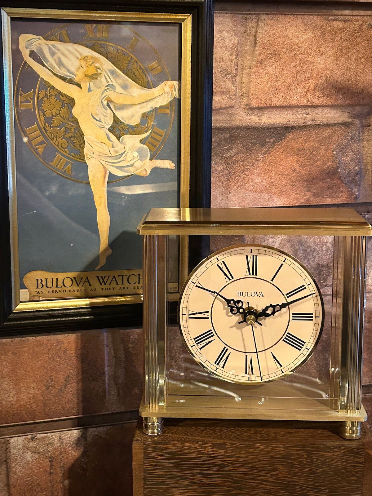 Bulova Cheryl Small Gold Clock