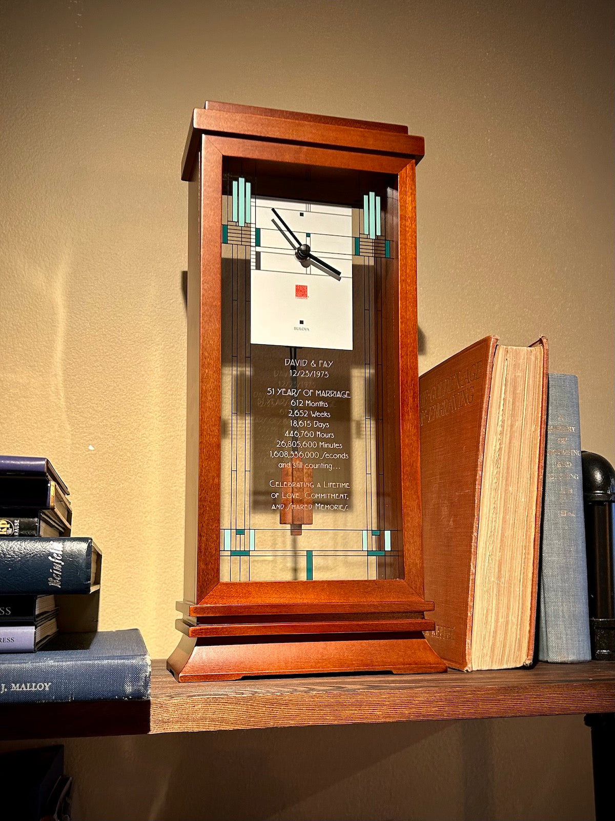 Bulova Frank Lloyd Wright Willits Mantel Clock