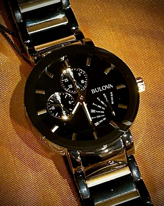 Bulova Futuro Black & Gold Watch