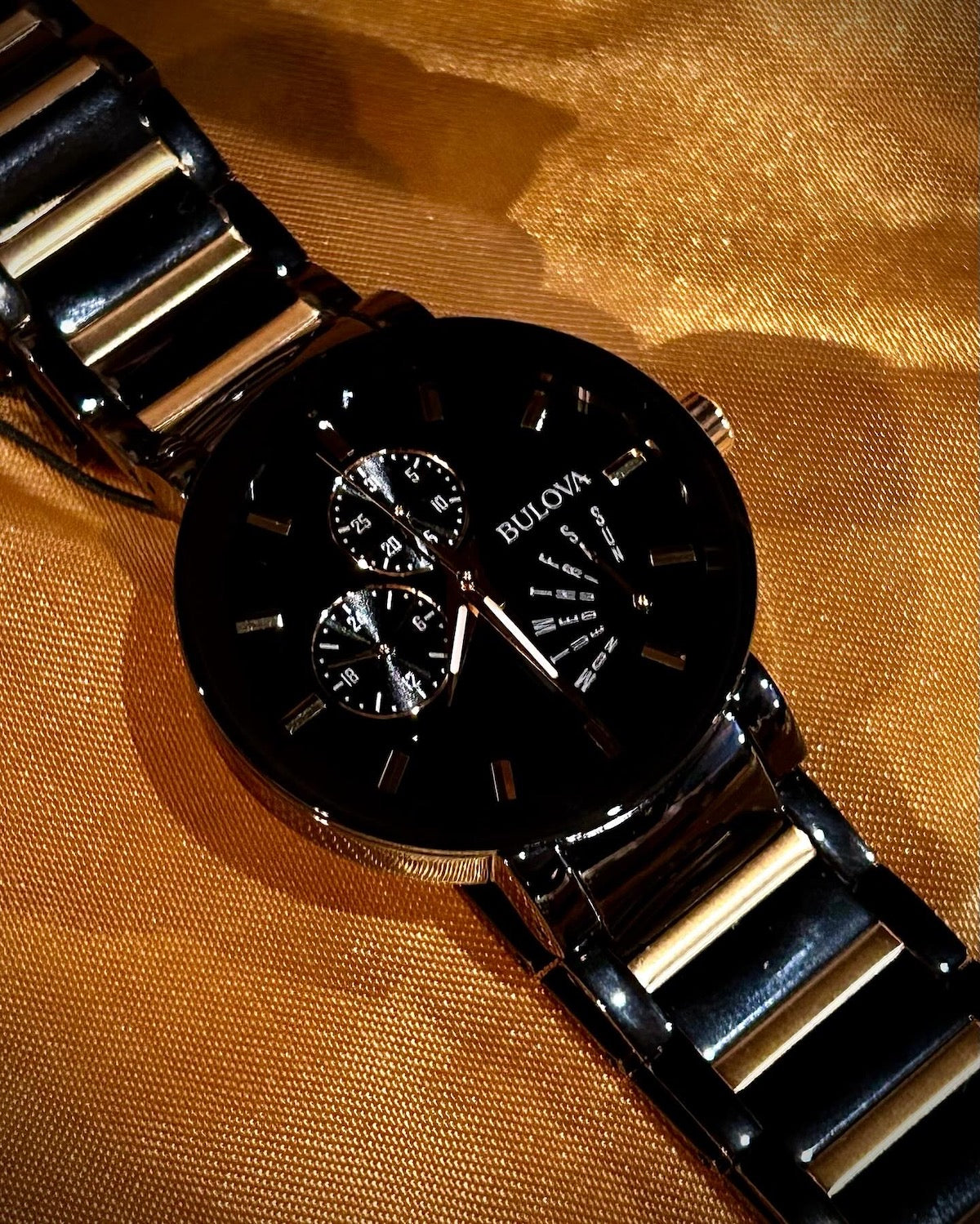 Bulova Futuro Black & Gold Watch