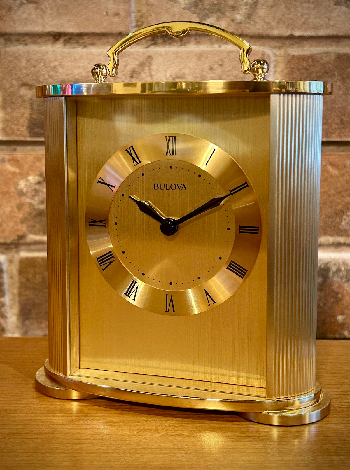 Bulova Arthur Gold Tabletop Carriage Clock