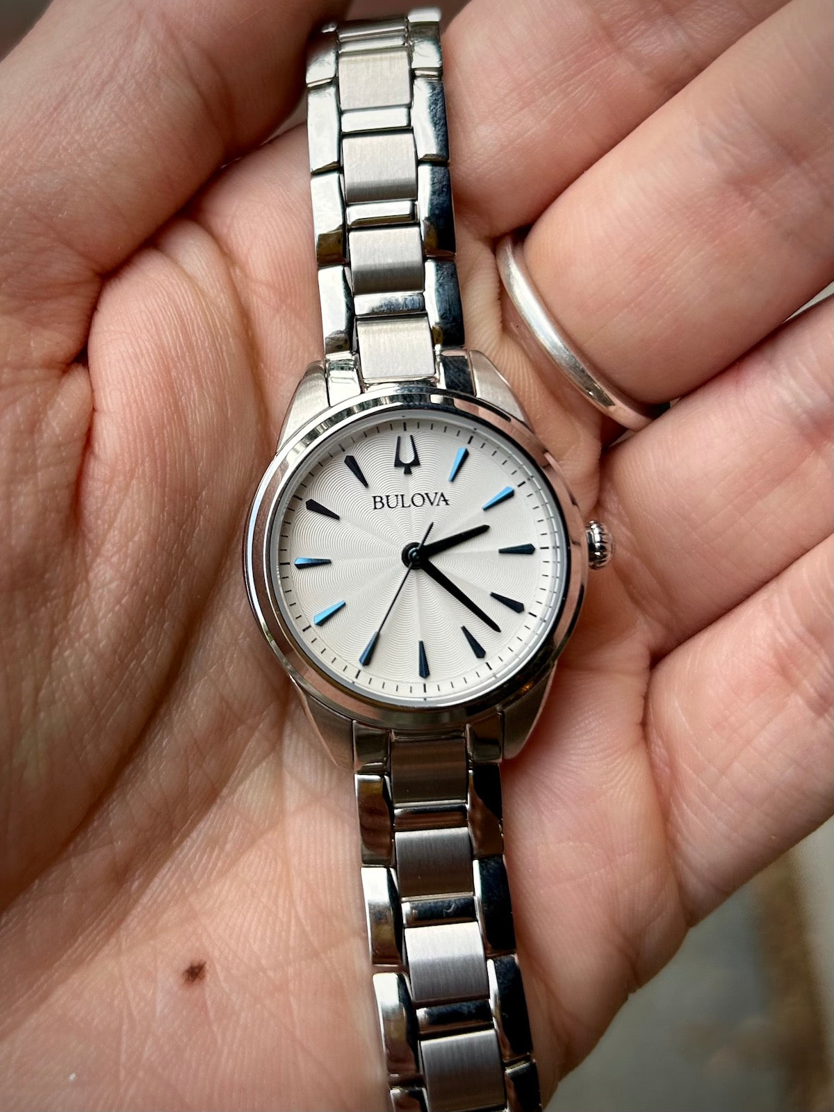 Bulova Ladies Sutton Silver & Blue Accent Watch