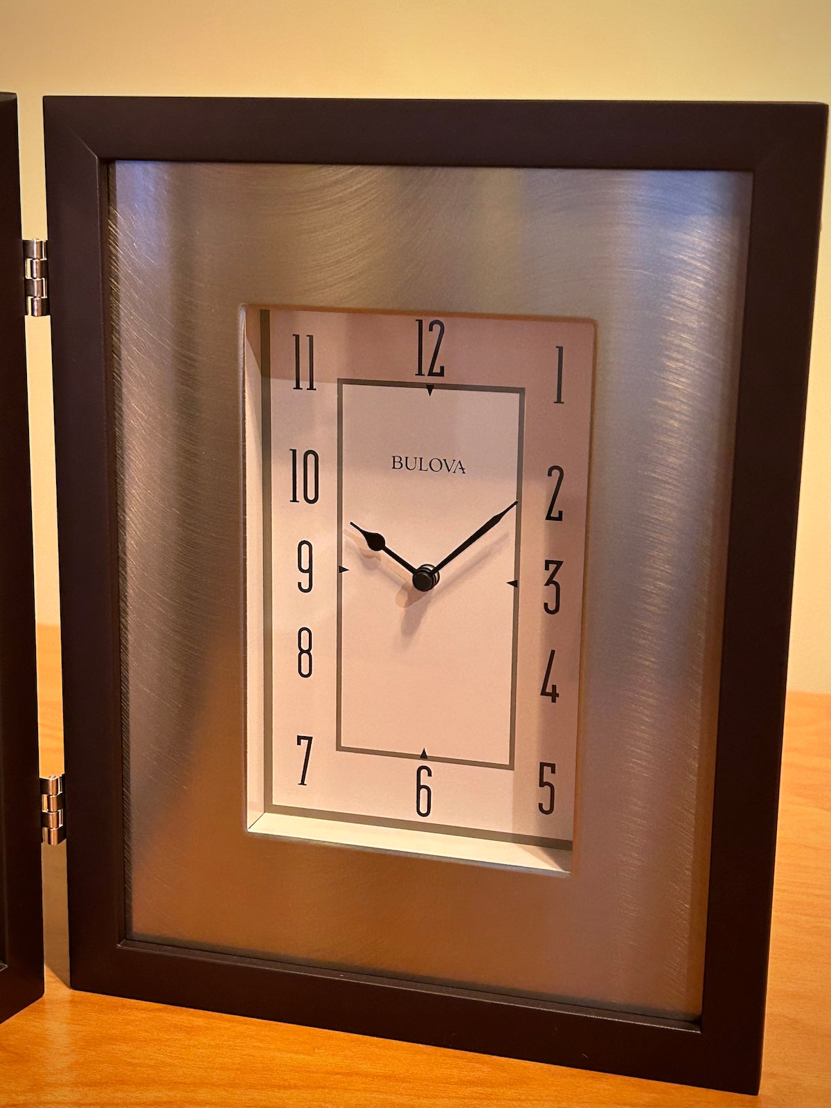 Bulova Winfield Hinged Photo Frame Clock