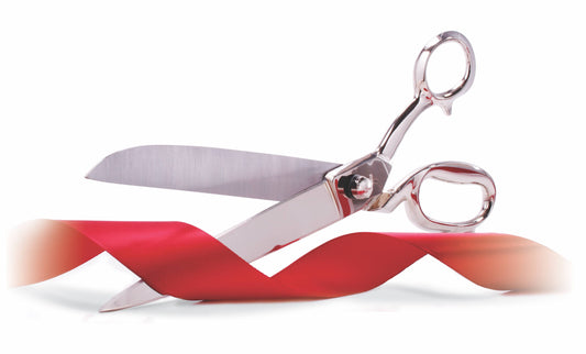Large Ceremonial Scissors: Silver or Gold (Made in Italy)