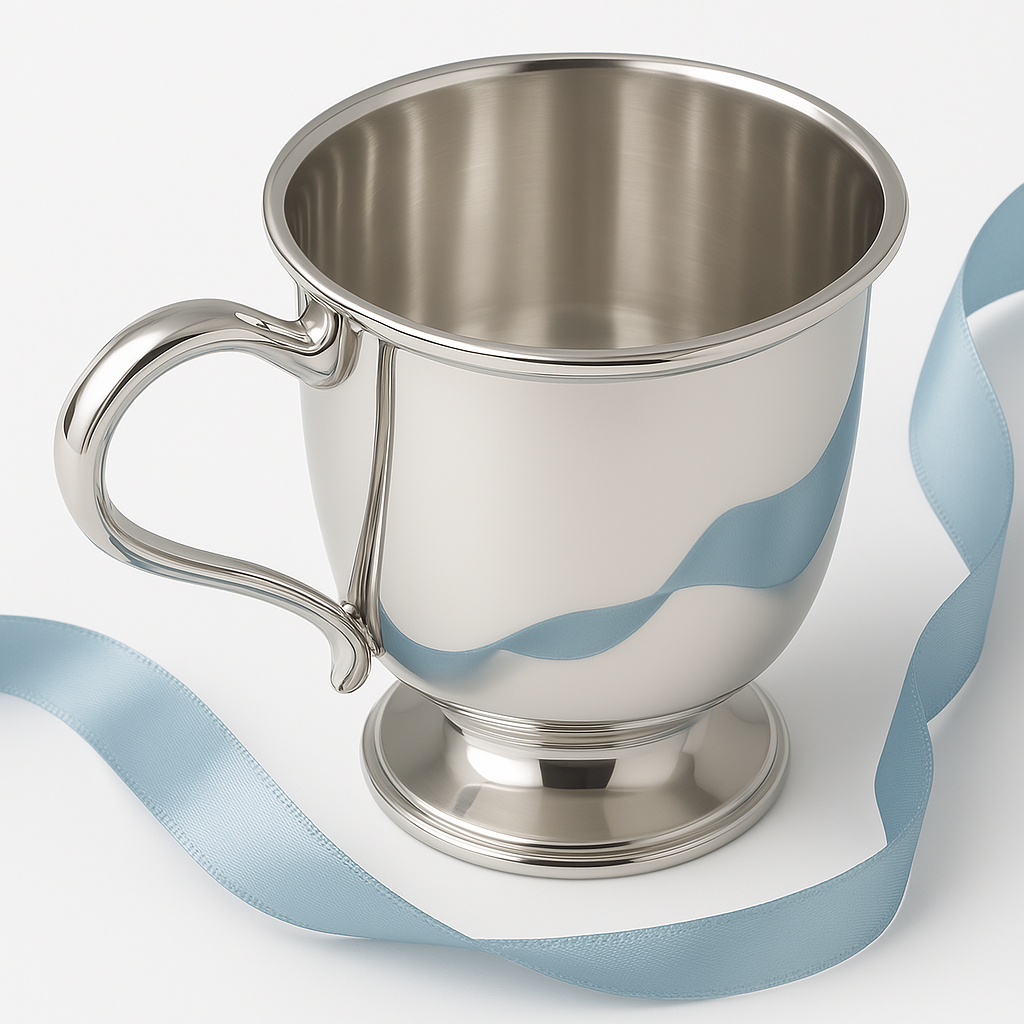 English Sterling Silver Footed Baby Cup