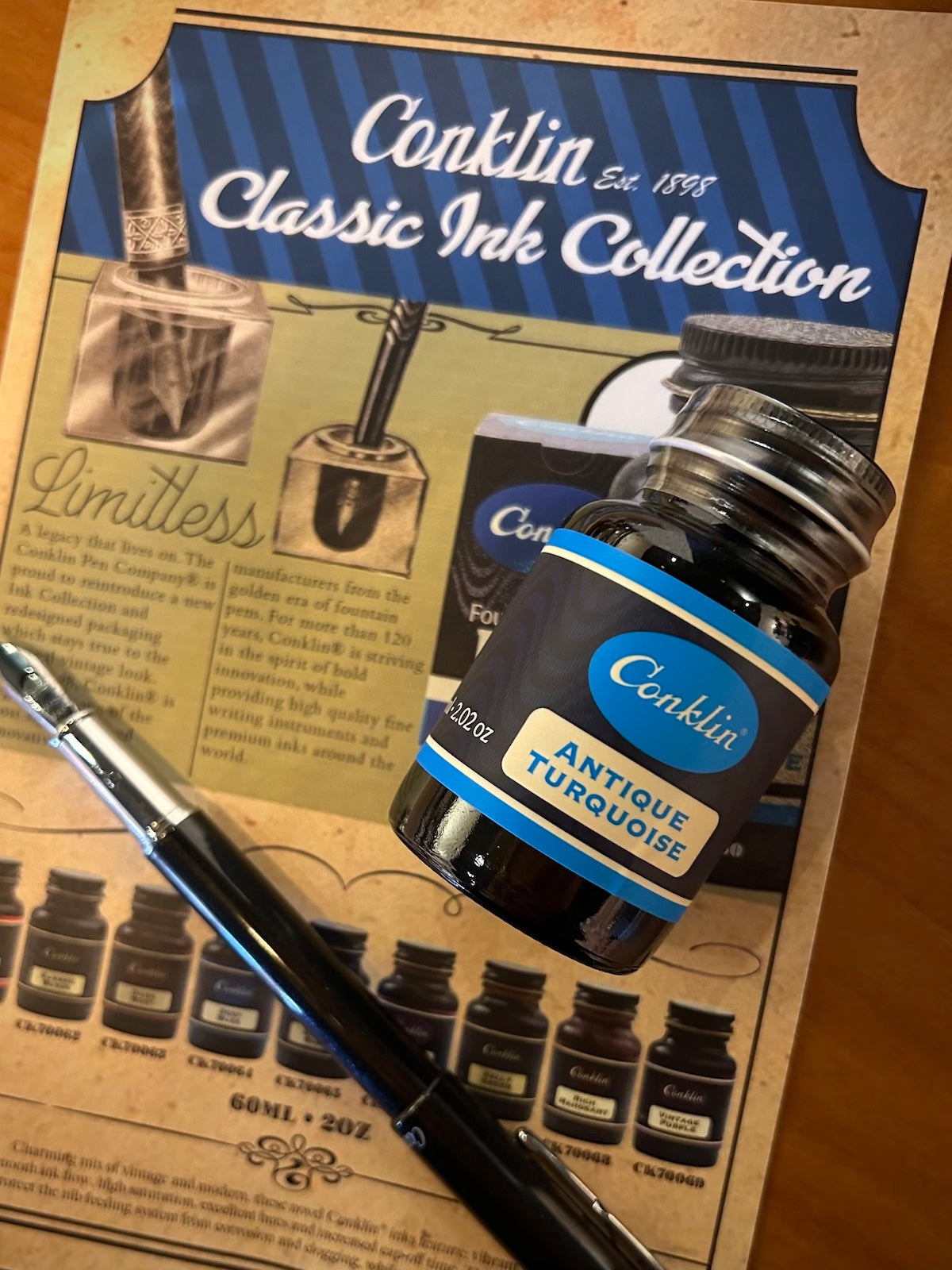 Classical Ink Pattern Conklin Classic Ink 60ml Bottle – Unforgettable Engraved Gifts