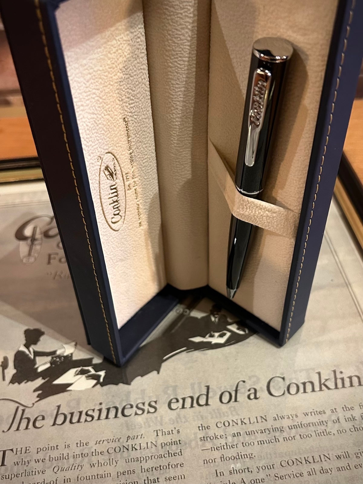 Conklin Coronet™ Black Ballpoint Pen